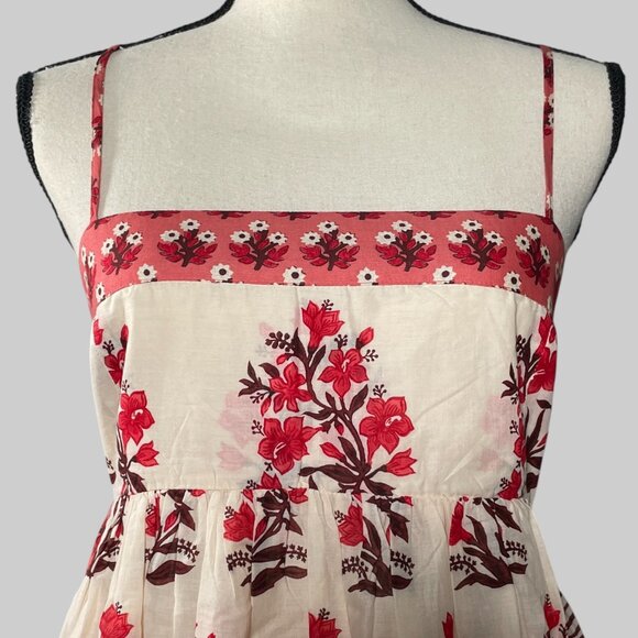 Flawed J. Crew Cotton Voile Midi Dress in Block Print Womens S Floral Item CI679 - Picture 7 of 16